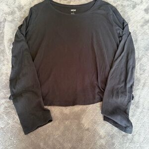 Girlfriend collective Black Recycled Cotton Long Sleeve Crew